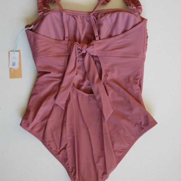Women's One-Piece Swimsuit Size M   Dusty Rose   Kona Sol - Picture 3 of 9